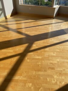 Golden brown hardwood floors
